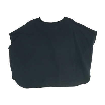 Black Solid Sweatshirt Pullover