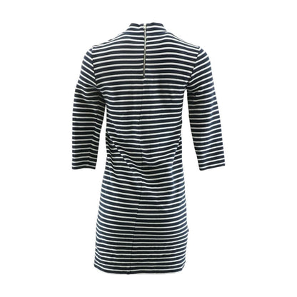 Navy Striped Midi Dress