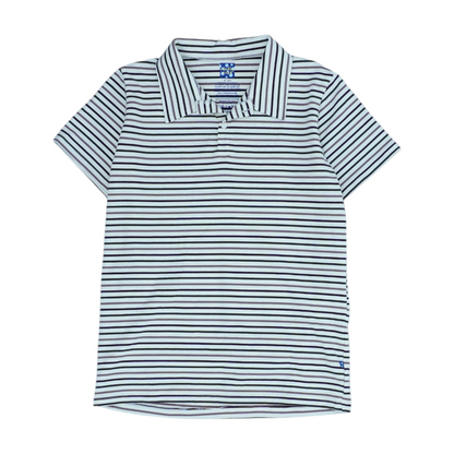 White Striped Short Sleeve Polo