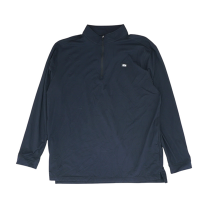 Black Solid 1/4 Zip Pullover