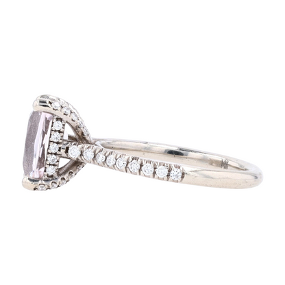 14K White Gold Morganite Fashion Ring