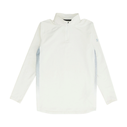 White Solid 1/4 Zip Pullover