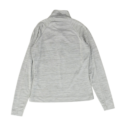 Gray Solid 1/4 Zip Pullover