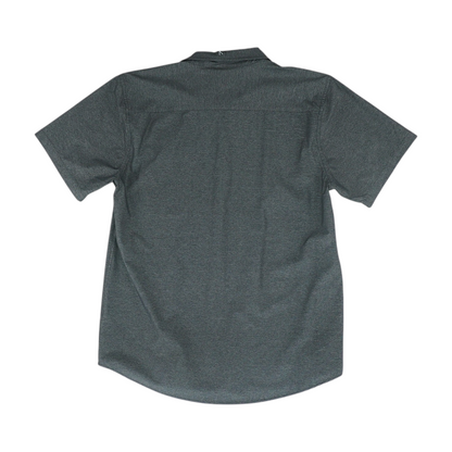 Charcoal Solid Short Sleeve Button Down