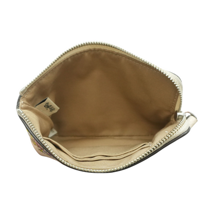 Cream Wristlet Wallet