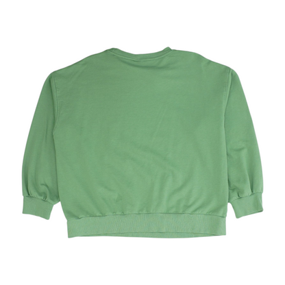 Green Solid Sweatshirt Pullover
