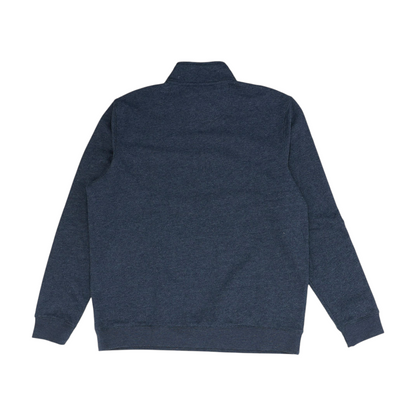 Blue Solid 1/4 Zip Pullover