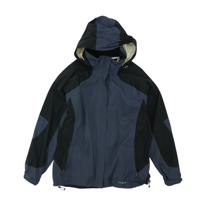 Vintage Black Color Block Rain Jacket