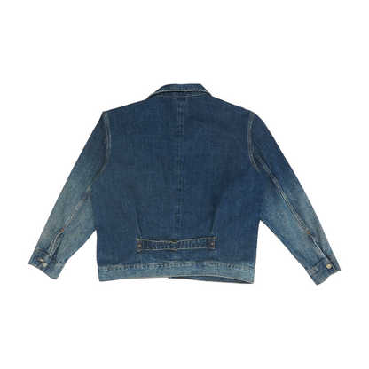 Navy Solid Denim Jacket