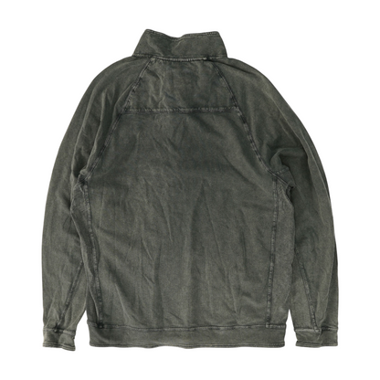 Gray Solid 1/4 Zip Pullover