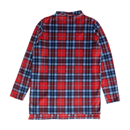 Red Plaid Sweatshirt Pullover