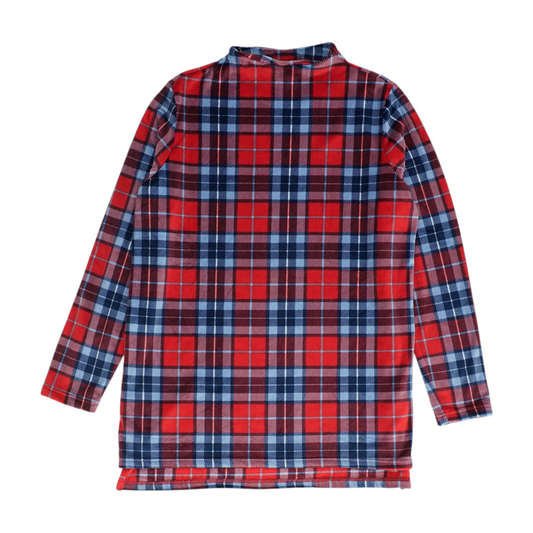 Red Plaid Sweatshirt Pullover
