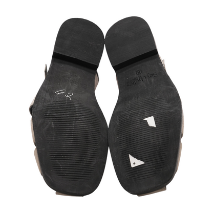 Gray Flat Sandals