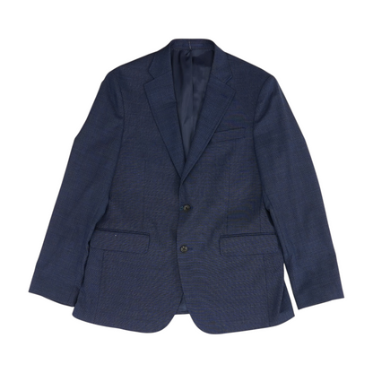 Navy Long Solid Sport Coat