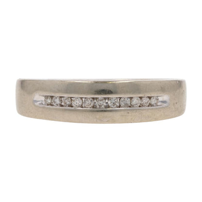 1/4 Ct 10K White Gold Channel Set Round Diamond Band