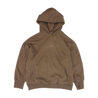 Brown Solid Hoodie Pullover