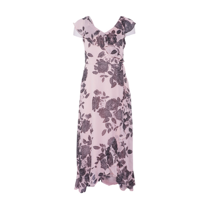 Pink Floral Maxi Dress