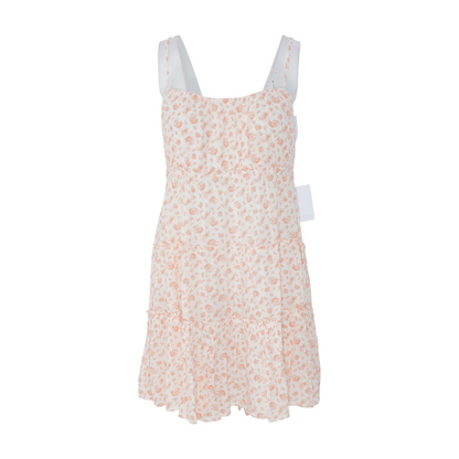 Beige Floral Mini Dress