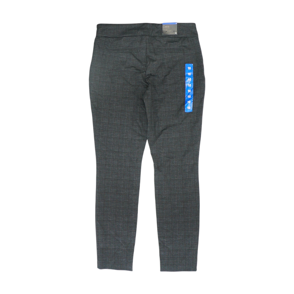 Black Plaid Slim Pants