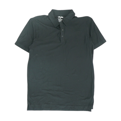 Black Solid Short Sleeve Polo
