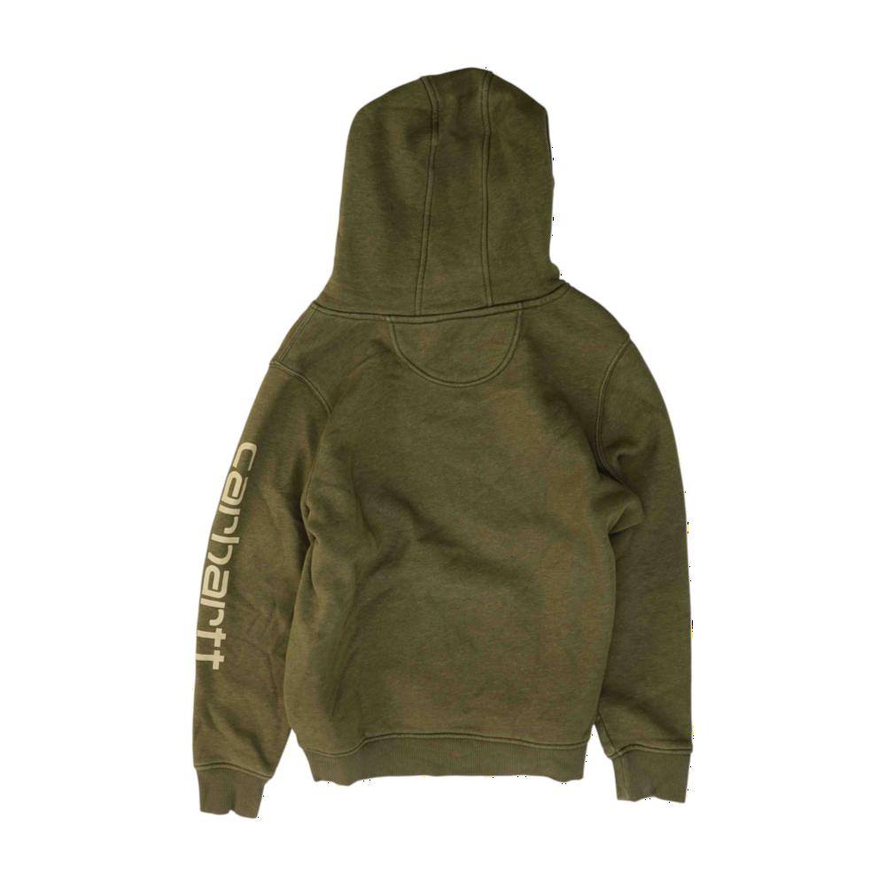 Green Solid Hoodie Pullover