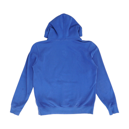 Blue Solid Hoodie Pullover