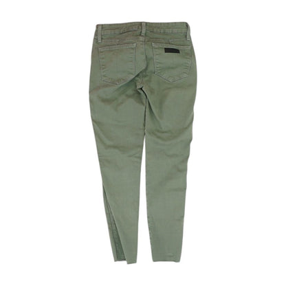 Green Solid Low Rise Skinny Leg Jeans