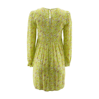 Neon Green Floral Mini Dress