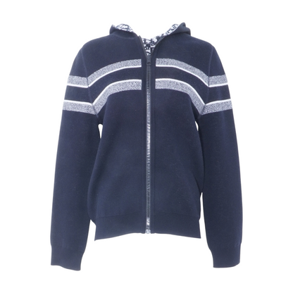 Black Reversible Cashmere Full Zip Hoodie