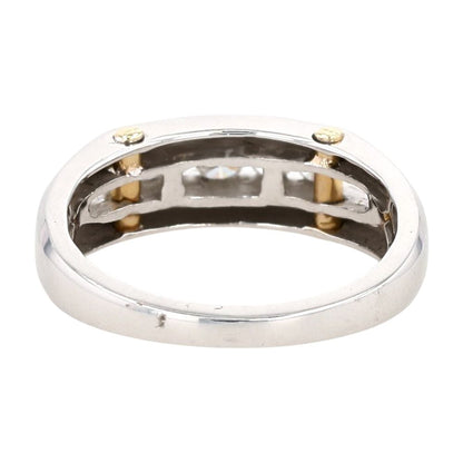 1/2 Ct 14K Two Tone Gold Lab Grown Diamond Geometric Bar Set Band