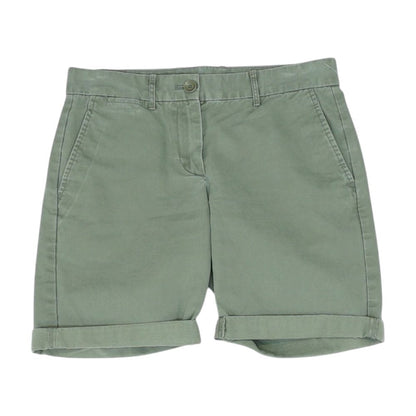 Green Solid Khaki Shorts