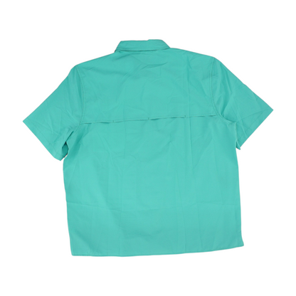 Green Solid Outdoor Button Down