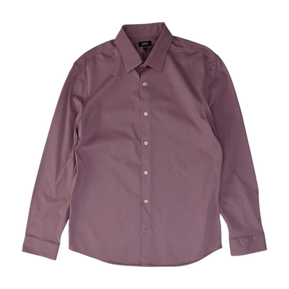 Pink Solid Long Sleeve Button Down