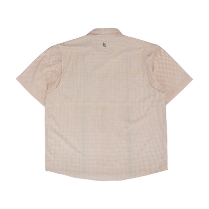 Cream Check Short Sleeve Button Down