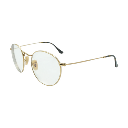 Gold Round Metal Round Prescription Eyewear
