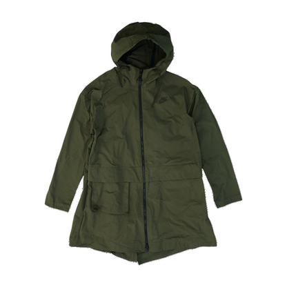 Green Solid Rain Coat