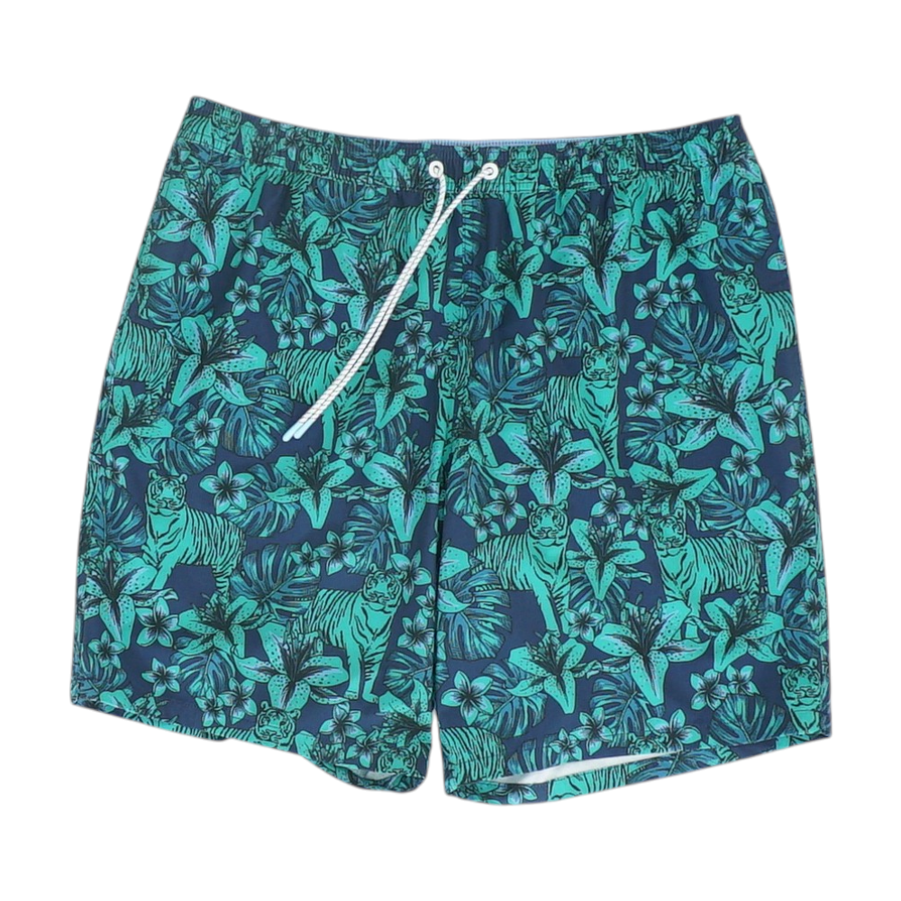 Green Graphic Swim Bottom