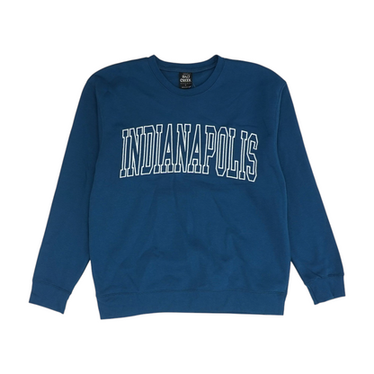Blue Solid Sweatshirt Pullover