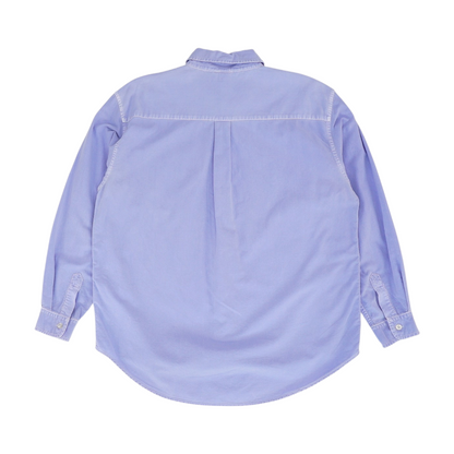 Purple Solid Long Sleeve Button Down