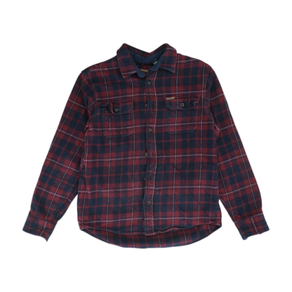 Navy Plaid Flannel Button Down