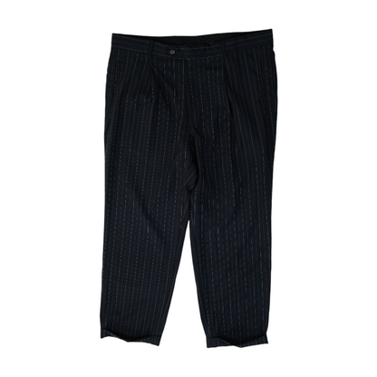 Navy Striped Regular Pants