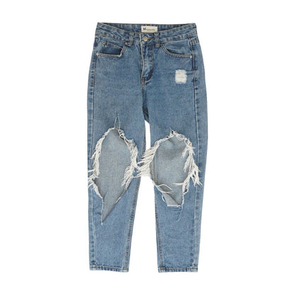 Blue Solid Mid Rise Slim Leg Jeans