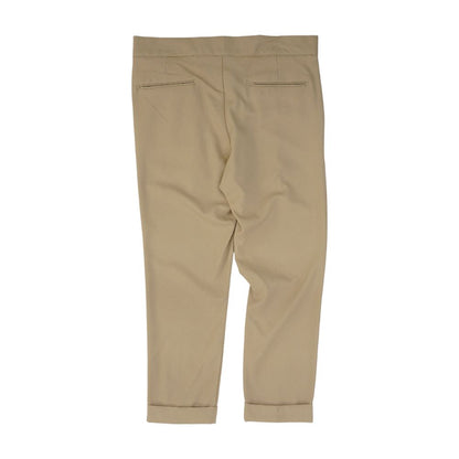 Tan Solid Dress Pants
