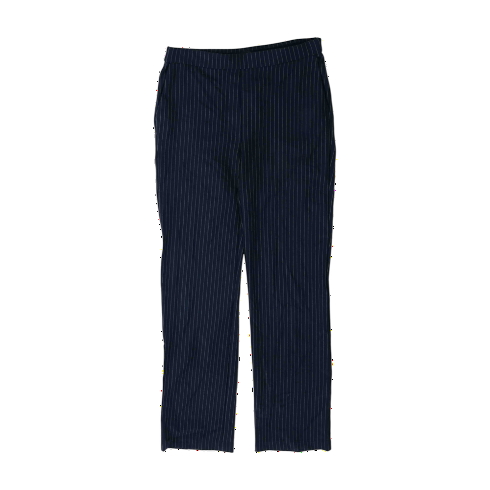 Navy Striped Regular Pants