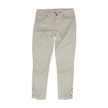 White Solid Low Rise Skinny Leg Jeans