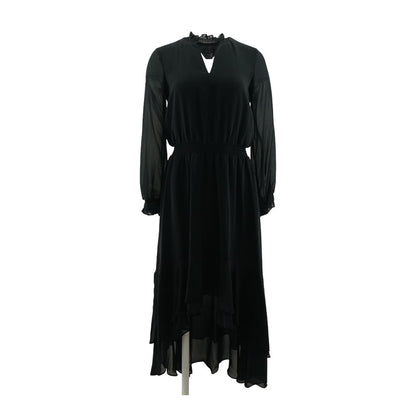 Black Solid Maxi Dress