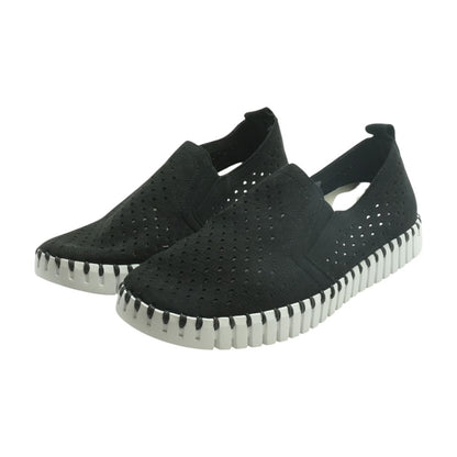 Black Boat Shoe Flats