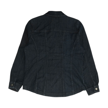 Navy Solid Denim Jacket
