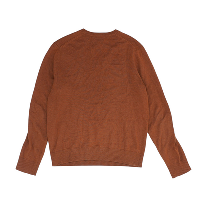 Rust Solid Pullover Sweater