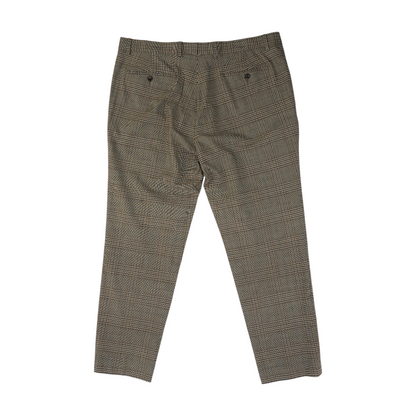 Brown Houndstooth Regular Pants